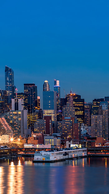 New York USA night lights, Skyscrapers , Travel destinations, Urban graphy HD phone wallpaper