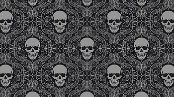 Skull Tiles Background, skull, artist, digital-art HD wallpaper