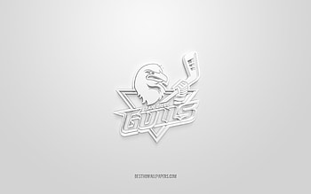 San Diego Gulls, creative 3D logo, white background, AHL, 3d emblem, American Hockey Team, American Hockey League, California, USA, 3d art, hockey, San Diego Gulls 3d logo HD wallpaper