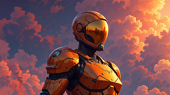 Futuristic Watchman, artist, artwork, digital-art, art, ai, cyberpunk, robot, vanguard, deviantart HD wallpaper