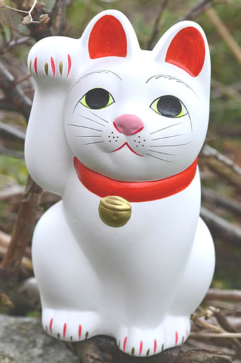 Japanese Lucky Cat, Path to Gotokuji, Lucky cat shrine, Maneki neko HD phone wallpaper