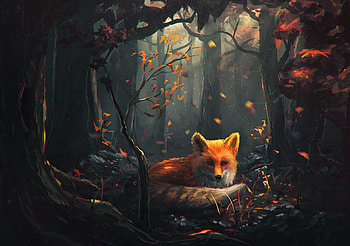 Fox Art, digital-art, artist, fox, animals HD wallpaper