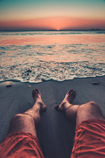Beach, Shore, Bank, Miscellanea, Miscellaneous, Legs, Relaxation, Rest HD phone wallpaper