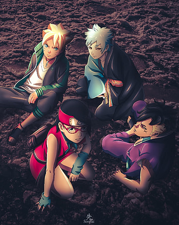 New time 7, naruto, uchiha, sarada, mitsuki, boruto, animes, kawaki HD phone wallpaper