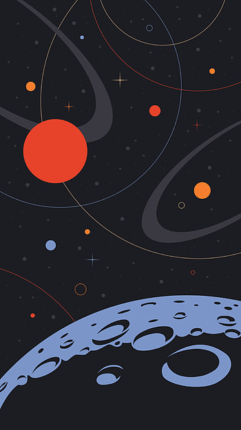 Space minimal, Galaxy, art, light HD phone wallpaper