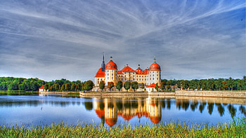 Castle Reflection, sky, Nature, Reflection, Castle HD wallpaper