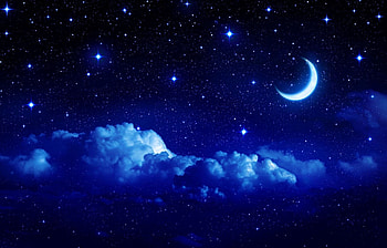 of Stars and Moon, Night Sky Moon HD wallpaper