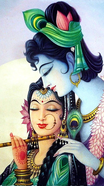 Radha Krishna , Painting, Radhe Shyam HD phone wallpaper