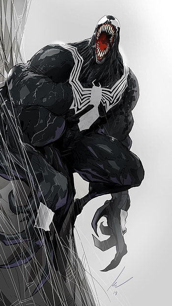 Venom, Marvel, Black Venom HD phone wallpaper