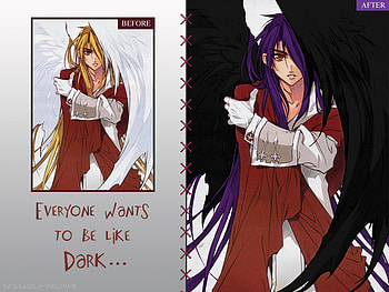 Everyone Wants to be Like Dark, dn angel, evil, krad, yin yang, dark, anime, light, transform, cool, funny, good, dna HD wallpaper