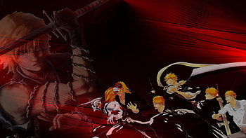 Kurosaki Ichigo´s Evolution, shinigami, getsuga, ichigo, bankai, hollow, shikai, kurosaki, tenshou HD wallpaper