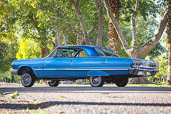 1963 Chevrolet Impala, Lowrider, Classic, Blue, GM HD wallpaper