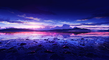 Aqua Dreams Serene Anime Water Landscape, anime, landscape, artist, artwork, digital-art HD wallpaper