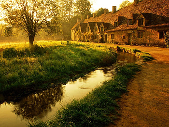 Landscape, Water, Houses, Rivers HD wallpaper