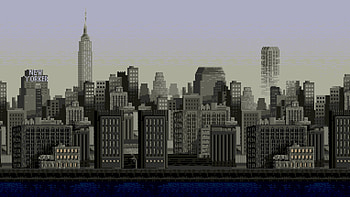 Pixel art, cityscape, buildings, New York HD wallpaper