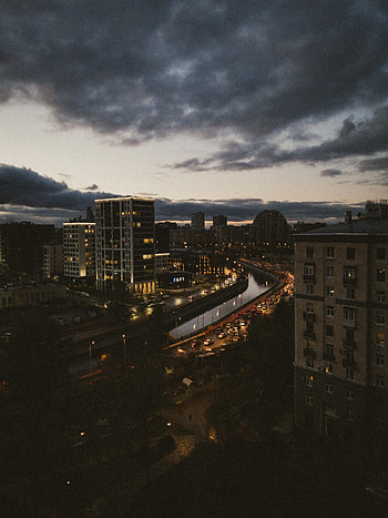 Cities, Building, Lights, Road, Night City HD phone wallpaper
