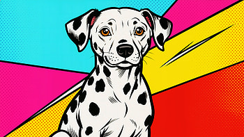 Pop-Color Dalmatian — HD wallpaper