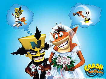 Crash Twinsanity Crash and Cortex, love, Crash Bandicoot (Character), Crash Bandicoot, video game, Crash Twinsanity HD wallpaper