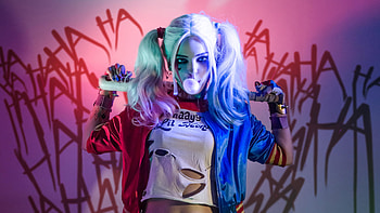 Harley Quinn Suicide Squad Cosplay, harley-quinn, artwork, superheroes, deviantart, cosplay HD wallpaper