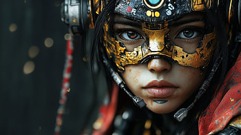 Half Robotic Human, robot, AI Art HD wallpaper