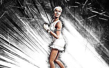 Match Point, grunge art, Fortnite Battle Royale, Fortnite characters, white abstract rays, Match Point Skin, Fortnite, Match Point Fortnite HD wallpaper