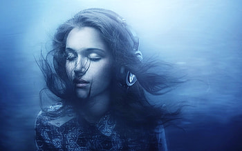 Listen to the Music, girl, art, heads, portrait HD wallpaper