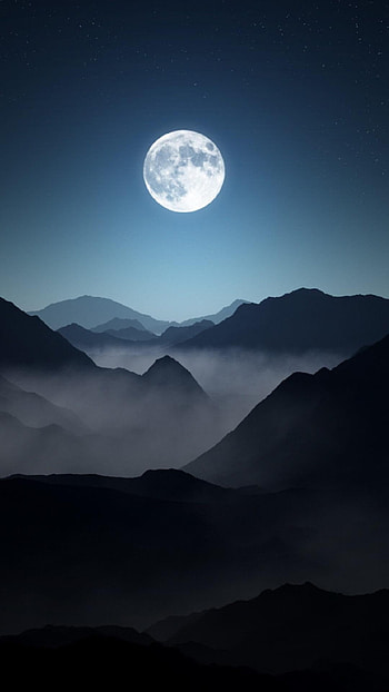 Moon Light, Night, Fall HD phone wallpaper