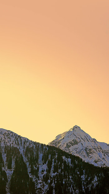 Nature, Sky, Mountains, Snow, Forest HD phone wallpaper