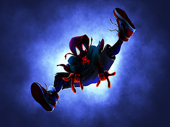 Spider-Man: Into the Spider-Verse, jump, movie, fan art HD wallpaper