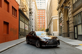 Black, lexus LS500, front HD wallpaper