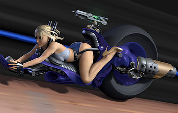 bikergirl, game, girl, motor HD wallpaper