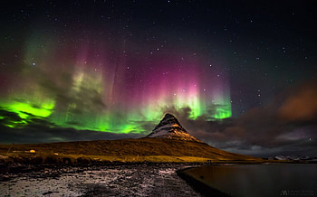 Northern Lights, fun, space, cool, lake HD wallpaper