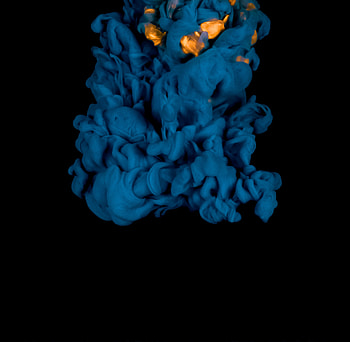 Ink dipping, amoled, blue HD wallpaper