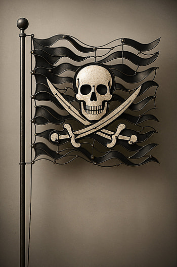 Jolly Roger Waves — Pirate Flag HD phone wallpaper