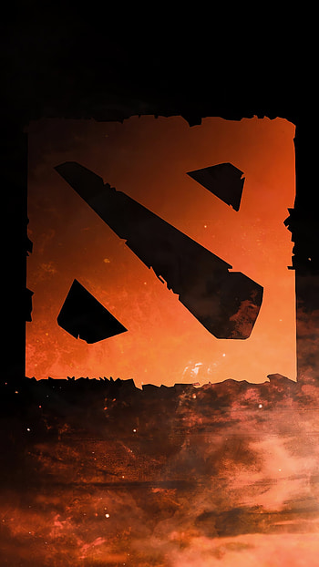 Dota 2, Logo Art, Shadow HD phone wallpaper