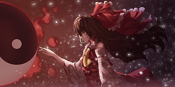 Reimu Hakurei, Touhou, beautiful, art HD wallpaper