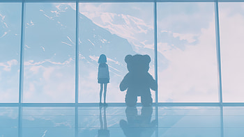 Looking For, sad, bear, ai, silhouette, artist, artwork, digital-art HD wallpaper
