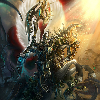 With My Last Breath, horse, digital art, adventure, action, legend, anime, 3d, weapon, warrior HD wallpaper
