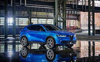 2023, Alfa Romeo Tonale, , front view, exterior, blue SUV, new blue Tonale, italian cars, Alfa Romeo HD wallpaper
