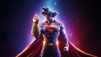 Goku As Superman With Infinite Power, goku, anime, superman, superheroes, artwork, digital-art, ai HD wallpaper