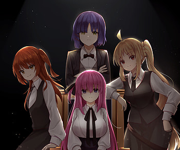 Nijika Ijichi, Ikuyo Kita, Ryou Yamada, Hitori Gotou, Anime, Bocchi the Rock! HD wallpaper