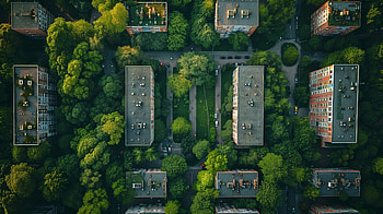 Aerial Urban Oasis - City Nature, city, nature, aerial HD wallpaper