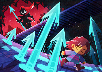 Run!, Undyne (Undertale), Frisk (Undertale), video game, Undertale HD wallpaper