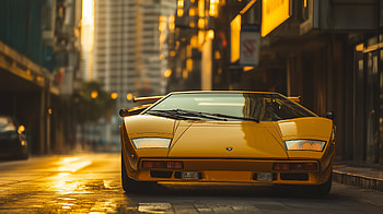Yellow Countach, Lamborghini Countach, urban, yellow HD wallpaper