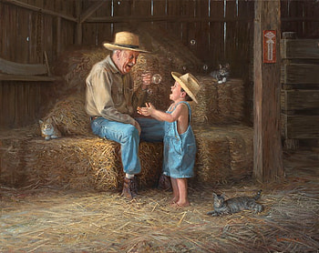 Simple pleasures, barn, fun, bubbles, child HD wallpaper