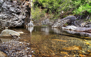 Riacho, river, nature, forest, beauty HD wallpaper
