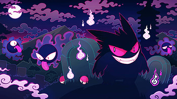 Gengar and Gastly, Ghost Pokemon HD wallpaper
