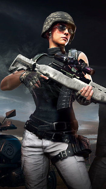 Black outfit with sks, sks gun, pubg, outfit, sniper HD phone wallpaper