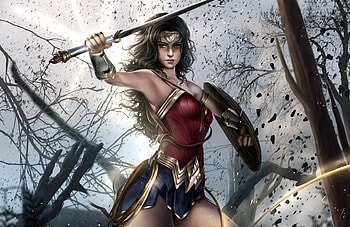 Wonder Woman Digital Artwork, wonder-woman, superheroes, artist, artwork, digital-art, deviantart HD wallpaper