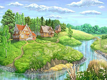 beautiful landscape, river, natur, landscape, country HD wallpaper